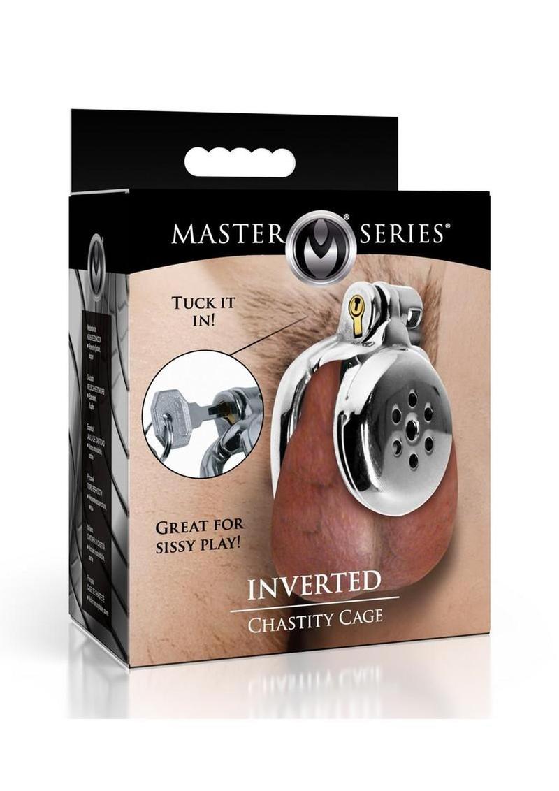 Master Series Inverted Chastity Cage – Silver – Eve's Garden of Eden